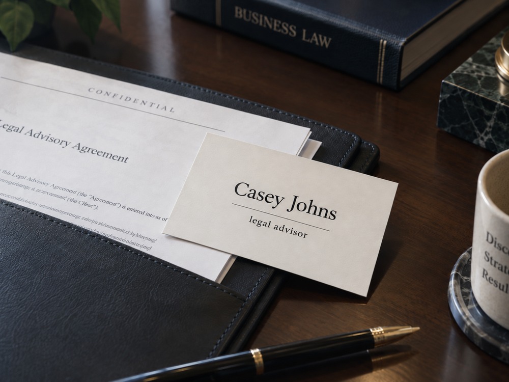 Desk detail with documents and a pen